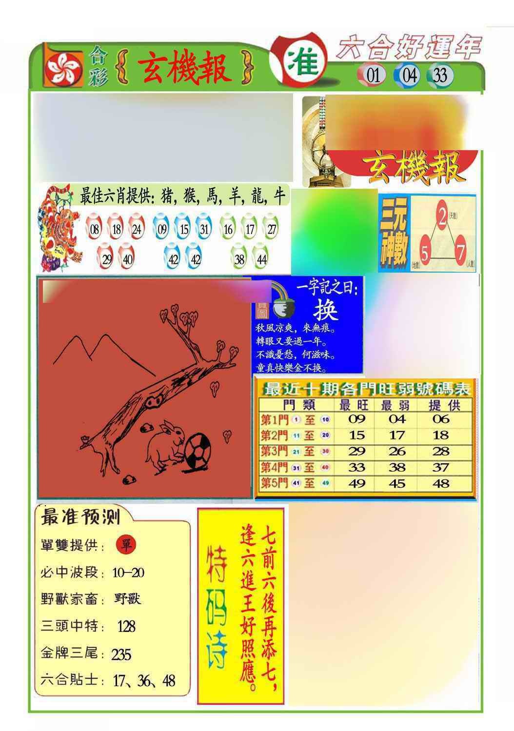 035期马经玄机报(新图推荐)[图]