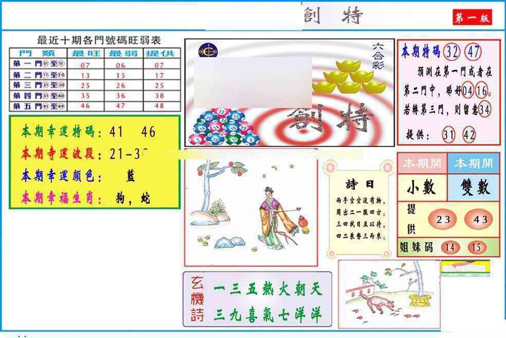 035期马经创特A(新图推荐)[图]