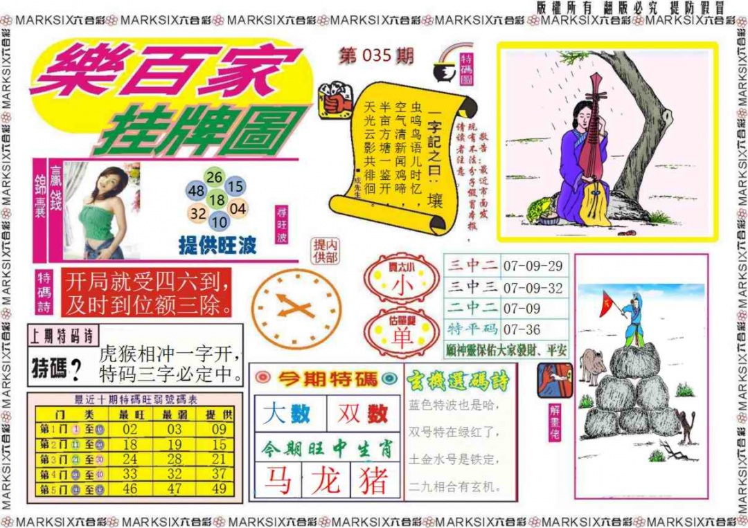035期乐百家挂牌图记录[图]